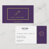ダスト紫金ゴールド·モノグラム 名刺 (正面/裏面)