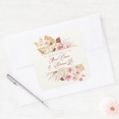 ダスト&テラコッタボホユダヤ系ヘブライ語チュッパ スクエアシール (封筒)