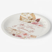 ダスト&テラコッタボホユダヤ系ヘブライ語チュッパ ペーパープレート (アングル)