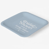 ダスパーソナライズされたティブルー結婚ズブライダルシャワー ペーパープレート (傾斜あり)