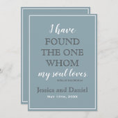 ダスモダンティブルーチャーコールグ結婚レーズ 招待状 (正面/裏面)