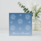 ダズリングスターズホリデー招待状ブルー 招待状 (スタンド正面)