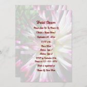 ダズリングダリアフラワーブライダルシャワー 招待状 (正面/裏面)