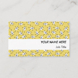 ダズリー数々のイエロービジネスカードホワイトストライプ 名刺