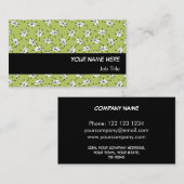ダズリー数々のグリーンビジネスカードブラックストライプ 名刺 (正面/裏面)