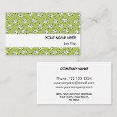 ダズリー数々のグリーンビジネスカードホワイトストライプ 名刺 (正面/裏面)