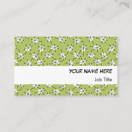 ダズリー数々のグリーンビジネスカードホワイトストライプ 名刺