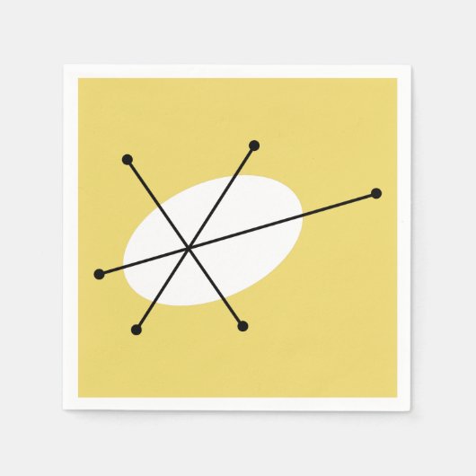 ダズルイエロー紙ナプキン スタンダードカクテルナプキン (正面)