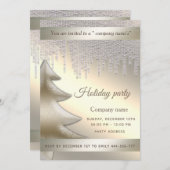 ダズルエレガントシャイ企業のクリスマパーティーinv 招待状 (正面/裏面)