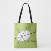 ダズルグリーン文字オールオーバー トートバッグ (正面)