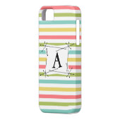 ダズルストライプクラシック'モノグラム' iPhoneケース Case-Mate iPhoneケース (裏面左)