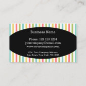 ダズルストライプクラシック名刺オーバルブラック 名刺 (裏面)