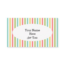 ダズルストライプクラシック名刺オーバルホワイト