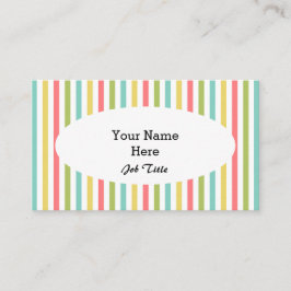 ダズルストライプクラシック名刺オーバルホワイト 名刺