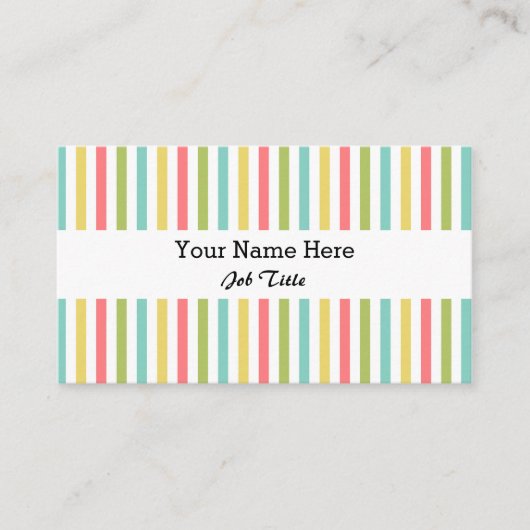 ダズルストライプクラシック名刺ホワイト 名刺 (正面)