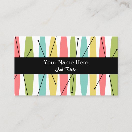 ダズルストライプビジネスカードブラック 名刺 (正面)