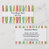 ダズルストライプビジネスカードホワイト 名刺 (正面/裏面)