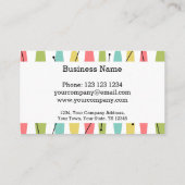 ダズルストライプビジネスカードホワイト 名刺 (裏面)