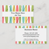 ダズルストライプビジネスカードホワイト 名刺 (正面/裏面)