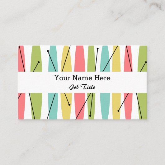 ダズルストライプビジネスカードホワイト 名刺 (正面)