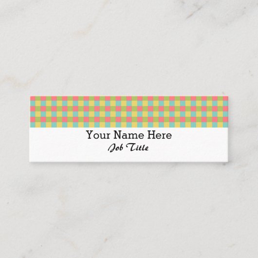 ダズルチェックホワイトストライプスキニー スキニー名刺 (正面)