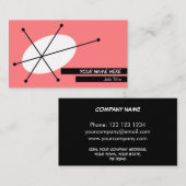 ダズルピンクの名刺ブラックバック 名刺 (正面/裏面)