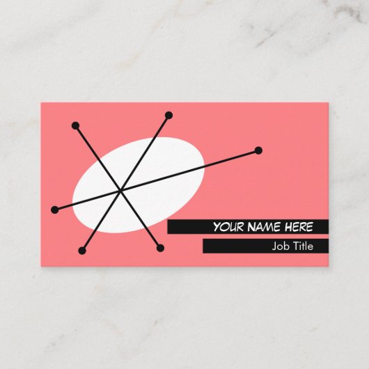 ダズルピンクの名刺ブラックバック 名刺 (正面)