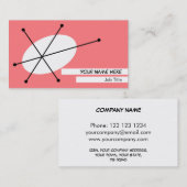 ダズルピンクの名刺ホワイトバック 名刺 (正面/裏面)