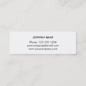 ダズルブルーの名刺スキニーホワイト スキニー名刺 (裏面)