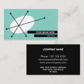 ダズルブルーの名刺ブラックバック 名刺 (正面/裏面)