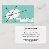 ダズルブルーの名刺ホワイトバック 名刺 (正面/裏面)