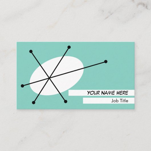 ダズルブルーの名刺ホワイトバック 名刺 (正面)