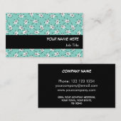 ダズルブルー数々のビジネスカードブラックストライプ 名刺 (正面/裏面)