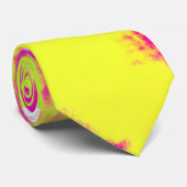 ダズルモダンバラグリーンイエロー絞り染め ネクタイ (ロール)