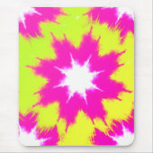 ダズルモダンバラグリーンイエロー絞り染め マウスパッド (正面)