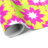 ダズルモダンバラグリーンイエロー絞り染め ラッピングペーパー (ロールコーナー)