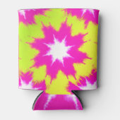 ダズルモダンバラグリーンイエロー絞り染め 缶クーラー (正面)