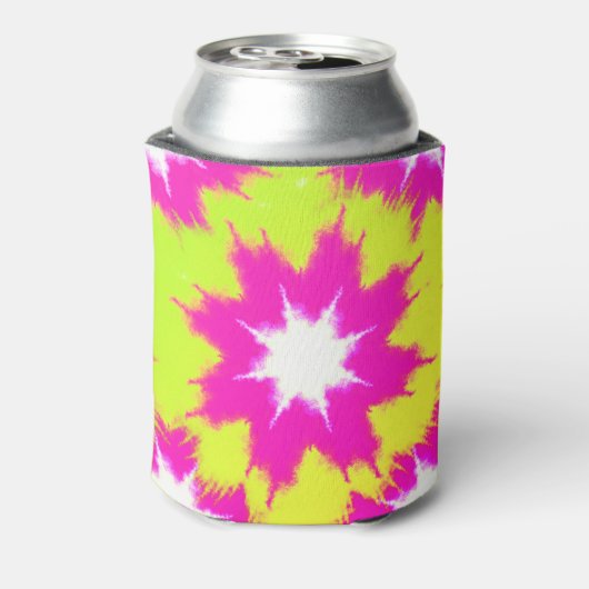 ダズルモダンバラグリーンイエロー絞り染め 缶クーラー (缶裏面)