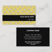 ダズル数々のイエロービジネスカードブラックストライプ 名刺 (正面/裏面)