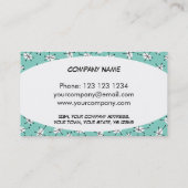 ダズル数々のブルーの名刺の楕円形の白 名刺 (裏面)