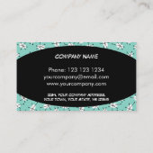 ダズル数々のブルーの名刺オーバルブラック 名刺 (裏面)