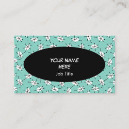 ダズル数々のブルーの名刺オーバルブラック 名刺