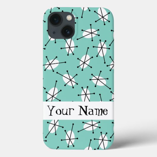 ダズル数々のブルー「名前」 iPadケース Case-Mate iPhoneケース (裏面)