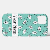 ダズル数々のブルー「名前」 iPadケース Case-Mate iPhoneケース (裏面 (横))