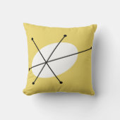 ダズル黄独身の数々の方形 クッション (正面)