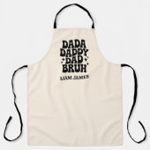 ダダおもしろいダディパパブルファーザーズデイギフトパパ エプロン (正面)