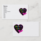 ダダの女の子Tシャツ，マグカップ，ボタン，磁石，その他 コーリングカード (正面/裏面)