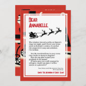 ダダイズム的サンタからの absurdist な手紙 招待状 (正面/裏面)