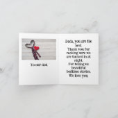 ダダウィーラブユアンファーザーズデイ誕生日 パーソナライズされた ノートカード (内部)