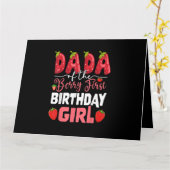 ダダオブザベリーファースト誕生日のガールストロベル カード (黄色い花)